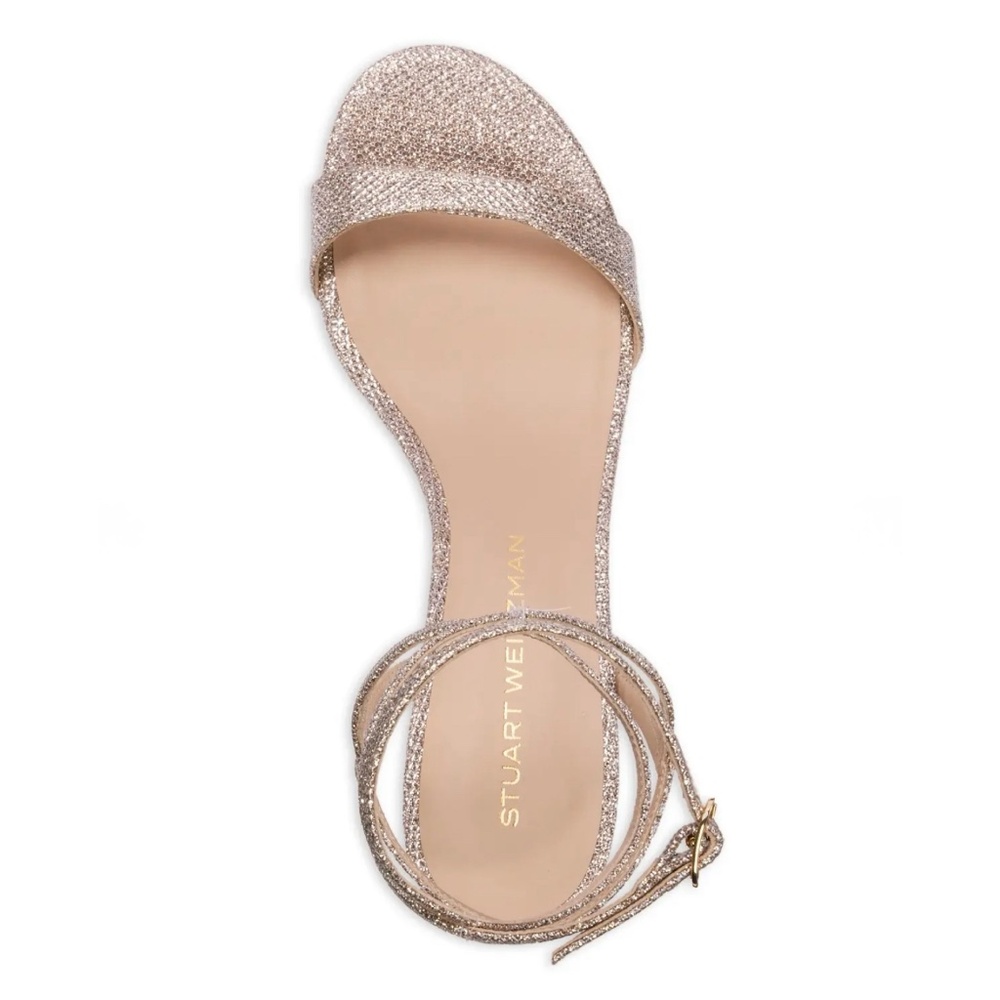 New Stuart Weitzman Women's Nudist 50 Wrap Sandals In Poudre Sz 10.5 - Picture 2 of 15